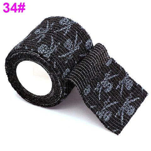 Colorful Printed Self Adhesive Elastic Bandage Wrap Tape 4.8m Sports Protector Bands for Finger Ankle Palm Joint Pet Zen fit plus