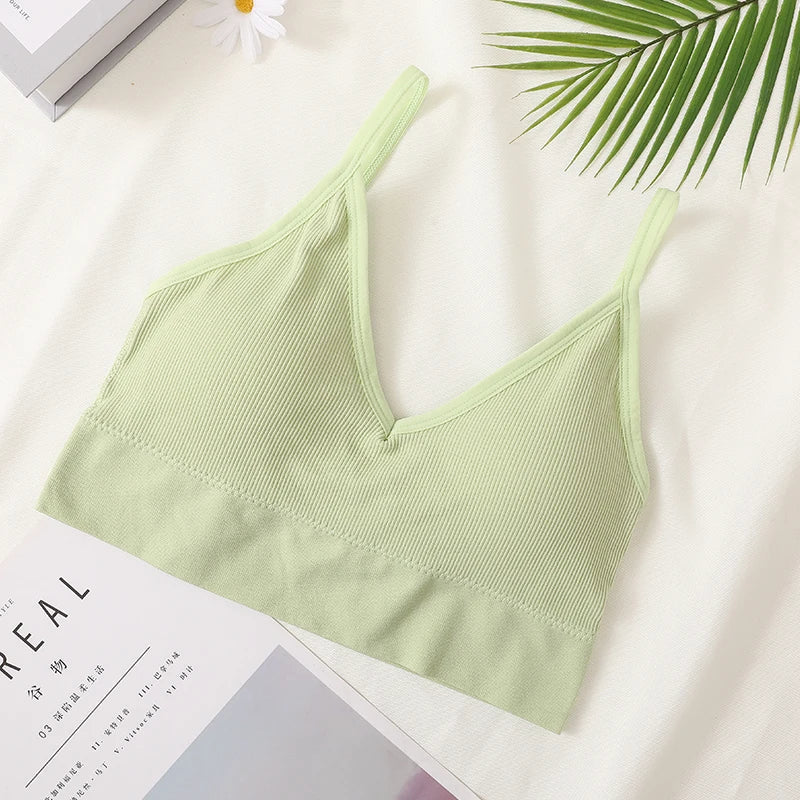 Women Sexy Crop Tops Tube Top Bra Female Streetwear Sleeveless Camis Seamless Sport Lingerie Tee Crop Top Bandeau Top Tanks Zen fit plus
