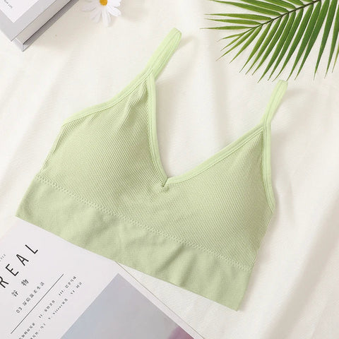 Women Sexy Crop Tops Tube Top Bra Female Streetwear Sleeveless Camis Seamless Sport Lingerie Tee Crop Top Bandeau Top Tanks Zen fit plus