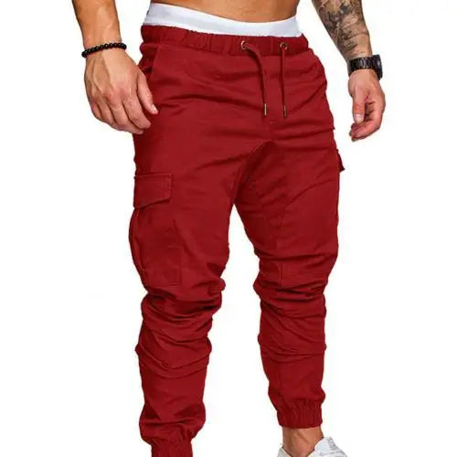 50%HOT2022 New Men's Casual Jogging Pants Solid Color Pocket Pants Sports Pants Men's Trousers Street Hip Halen Jogging Pants Zen fit plus