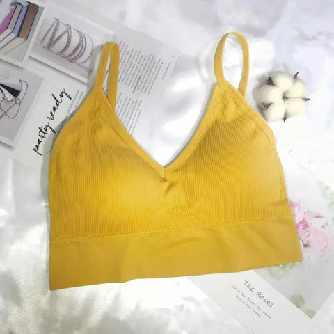 Women Sexy Crop Tops Tube Top Bra Female Streetwear Sleeveless Camis Seamless Sport Lingerie Tee Crop Top Bandeau Top Tanks Zen fit plus