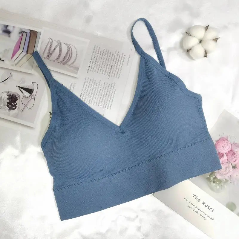 Women Sexy Crop Tops Tube Top Bra Female Streetwear Sleeveless Camis Seamless Sport Lingerie Tee Crop Top Bandeau Top Tanks Zen fit plus