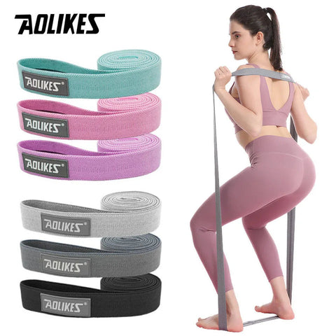 AOLIKES New Fitness Long Resistance Bands Workout Fabric Set Exercise Elastic Booty Bands For Pull Up Woman Assist Leg Zen fit plus