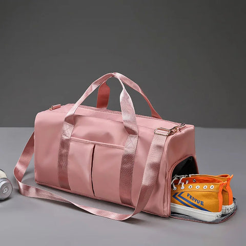 Gym Bag Men Women Training Fitness Swim Travel Luggage Handbag Yoga Shoulder Pack Shoes Storage Waterproof Dry Wet Separation Zen fit plus