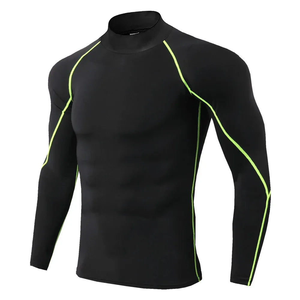 Men Sport T-shirt Quick Dry Bodybuilding Running Shirt Long Sleeve Compression Top Gym T Shirt Men Fitness Tight Rashgard - Zen Fit Plus