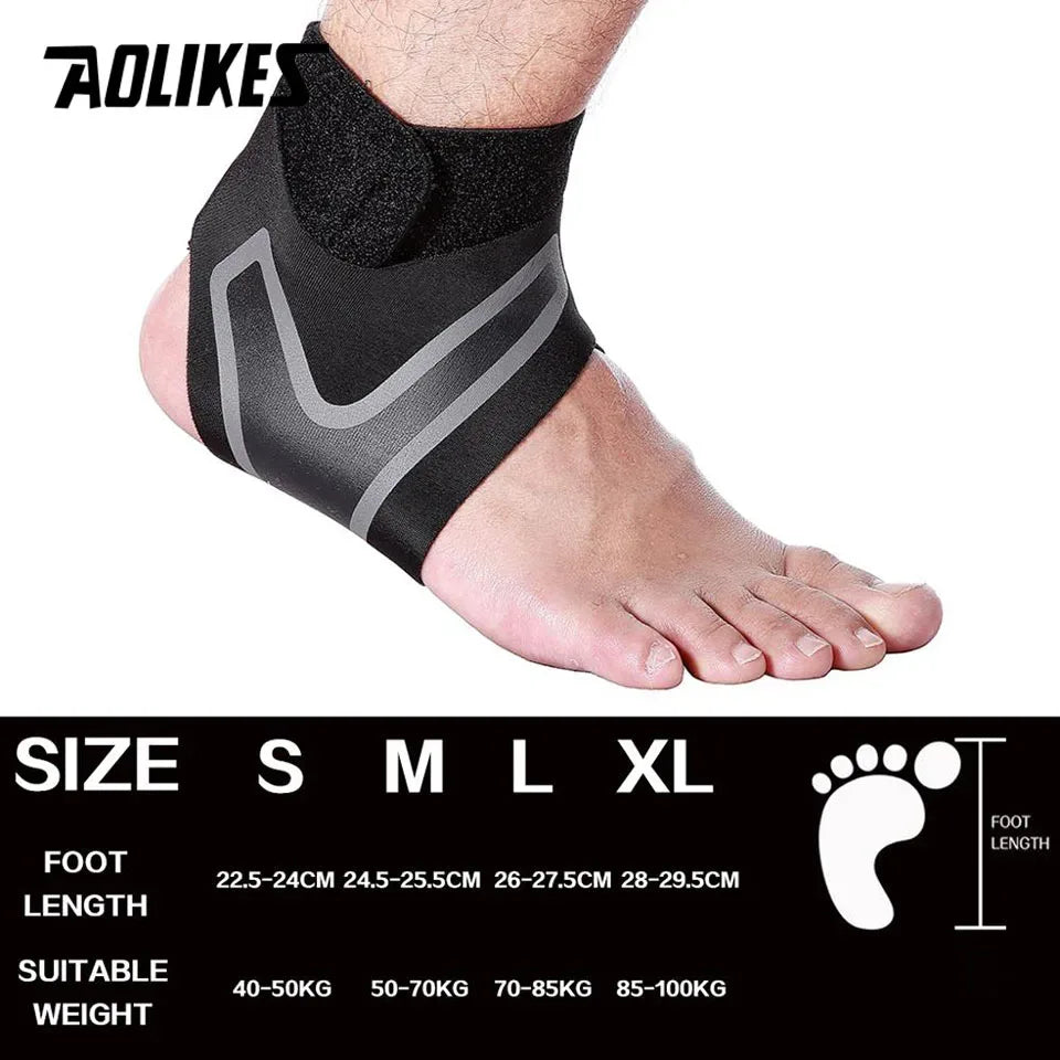 AOLIKES Ankle Support Brace,Elasticity Free Adjustment Protection Foot Bandage,Sprain Prevention Sport Fitness Guard Band - Zen Fit Plus