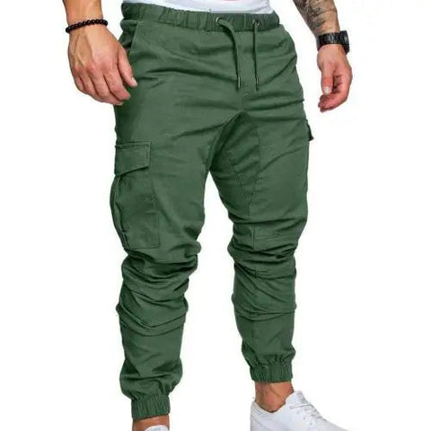 50%HOT2022 New Men's Casual Jogging Pants Solid Color Pocket Pants Sports Pants Men's Trousers Street Hip Halen Jogging Pants Zen fit plus