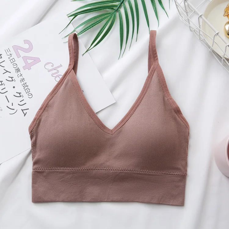 Women Sexy Crop Tops Tube Top Bra Female Streetwear Sleeveless Camis Seamless Sport Lingerie Tee Crop Top Bandeau Top Tanks Zen fit plus