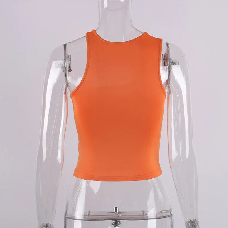 Cut Out Sexy Crop Off Shoulder Solid Skinny Sport Short Tops Women Tank Irregular Summer Tube Tops - Zen Fit Plus