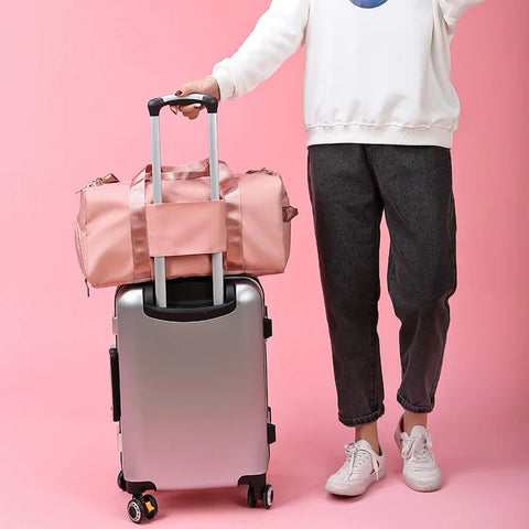 Gym Bag Men Women Training Fitness Swim Travel Luggage Handbag Yoga Shoulder Pack Shoes Storage Waterproof Dry Wet Separation Zen fit plus