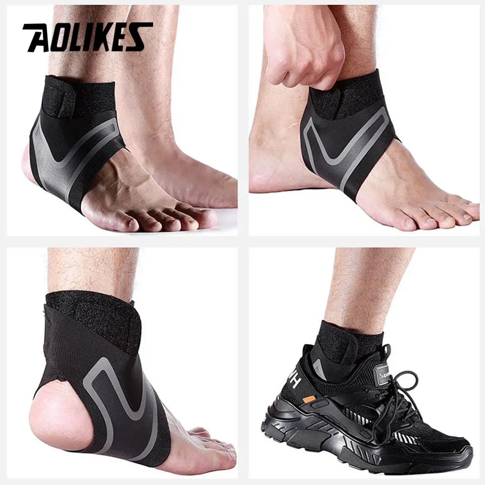 AOLIKES Ankle Support Brace,Elasticity Free Adjustment Protection Foot Bandage,Sprain Prevention Sport Fitness Guard Band - Zen Fit Plus
