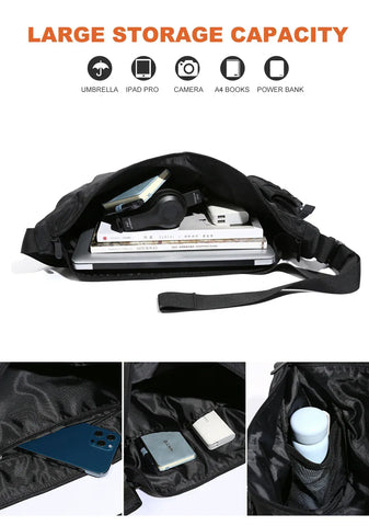 MOYYI Men Messenger Bags Casual Waterproof Crossbody Bag Hold 14 inch Laptop Shoulder Bag Unisex Travel Gym Bag - Zen Fit Plus