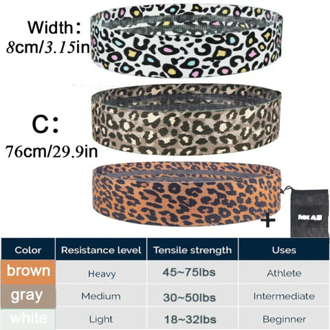 Hip Fitness Resistance Bands Exercise Workout Set Fabric Loop Yoga Booty Bands 3-Piece For Leg Thigh Butt Squat Glute Equipment - Zen Fit Plus