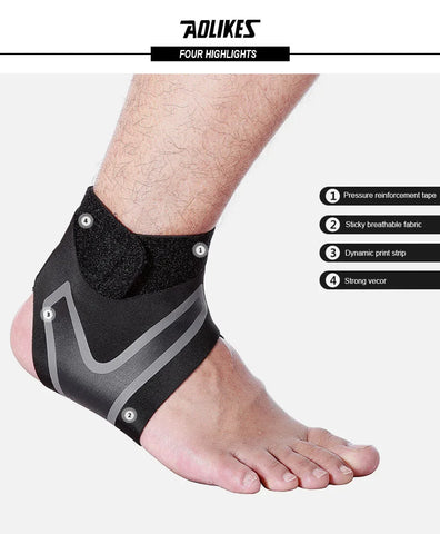 AOLIKES Ankle Support Brace,Elasticity Free Adjustment Protection Foot Bandage,Sprain Prevention Sport Fitness Guard Band - Zen Fit Plus
