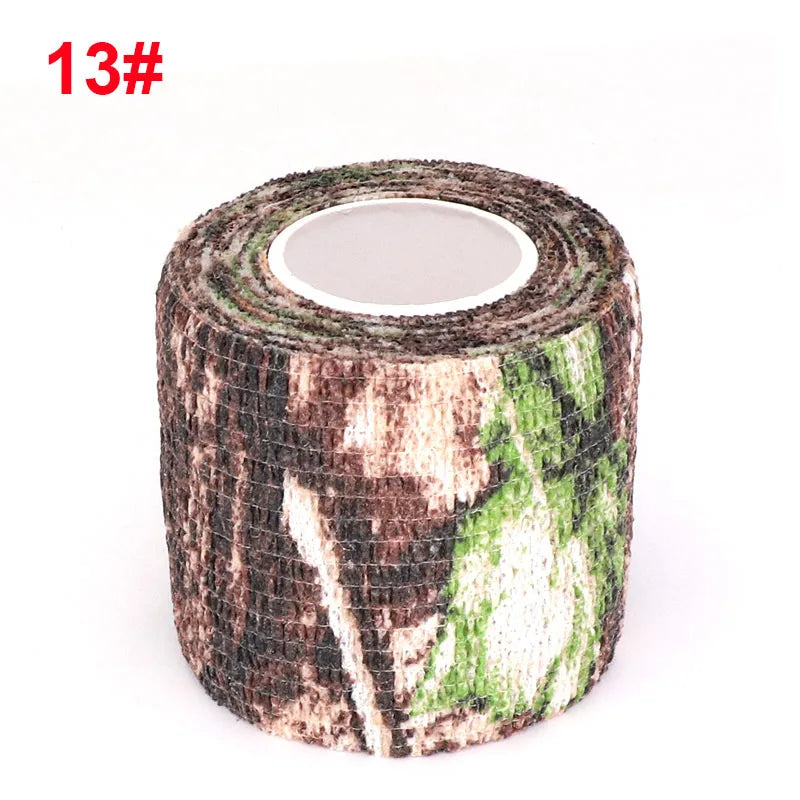 4.8m Camouflage Elastic Bandage Wrap Tape Hunt Disguise Self Adhesive Sports Protector Knee Finger Ankle Athletic Bands Zen fit plus