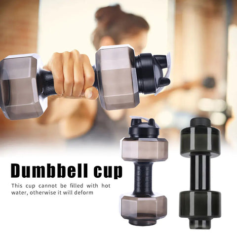 2.6L Large Capacity Dumbbells Cold Water Bottle Outdoor Running Bicycle Cycling Gym Fitness Sport Shaker Leak-proof Kettle Zen fit plus