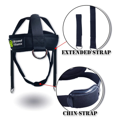 Head Neck Harness for Weight Lifting Training Diverse Workout Adjustable Strap Chin Pad Strength Powerlifting Workout Equipment - Zen Fit Plus