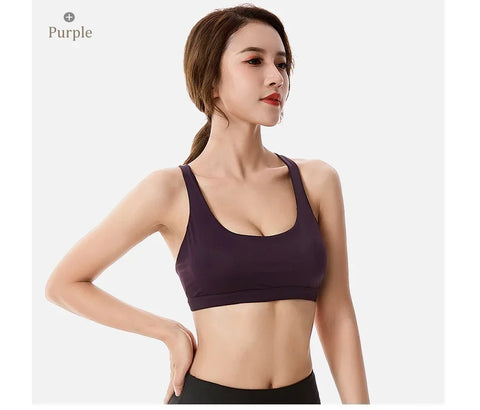 Fitness Sports Bra for Women Push Up Wirefree Padded Crisscross Strappy Running Gym Training Workout Yoga Underwear Crop Tops - Zen Fit Plus