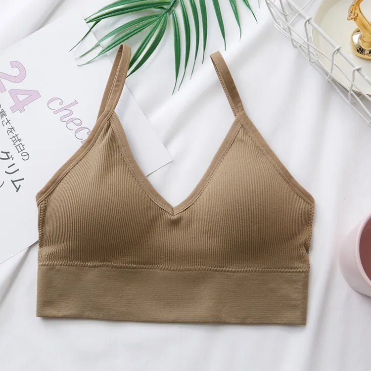Women Sexy Crop Tops Tube Top Bra Female Streetwear Sleeveless Camis Seamless Sport Lingerie Tee Crop Top Bandeau Top Tanks Zen fit plus