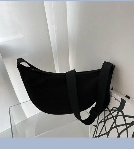 Solid Color Chest Bag For Women Large Capacity Travel Crossbody Female Half Moon Belt Bag Ladies Daily Street Fanny Packs 2024 - Zen Fit Plus