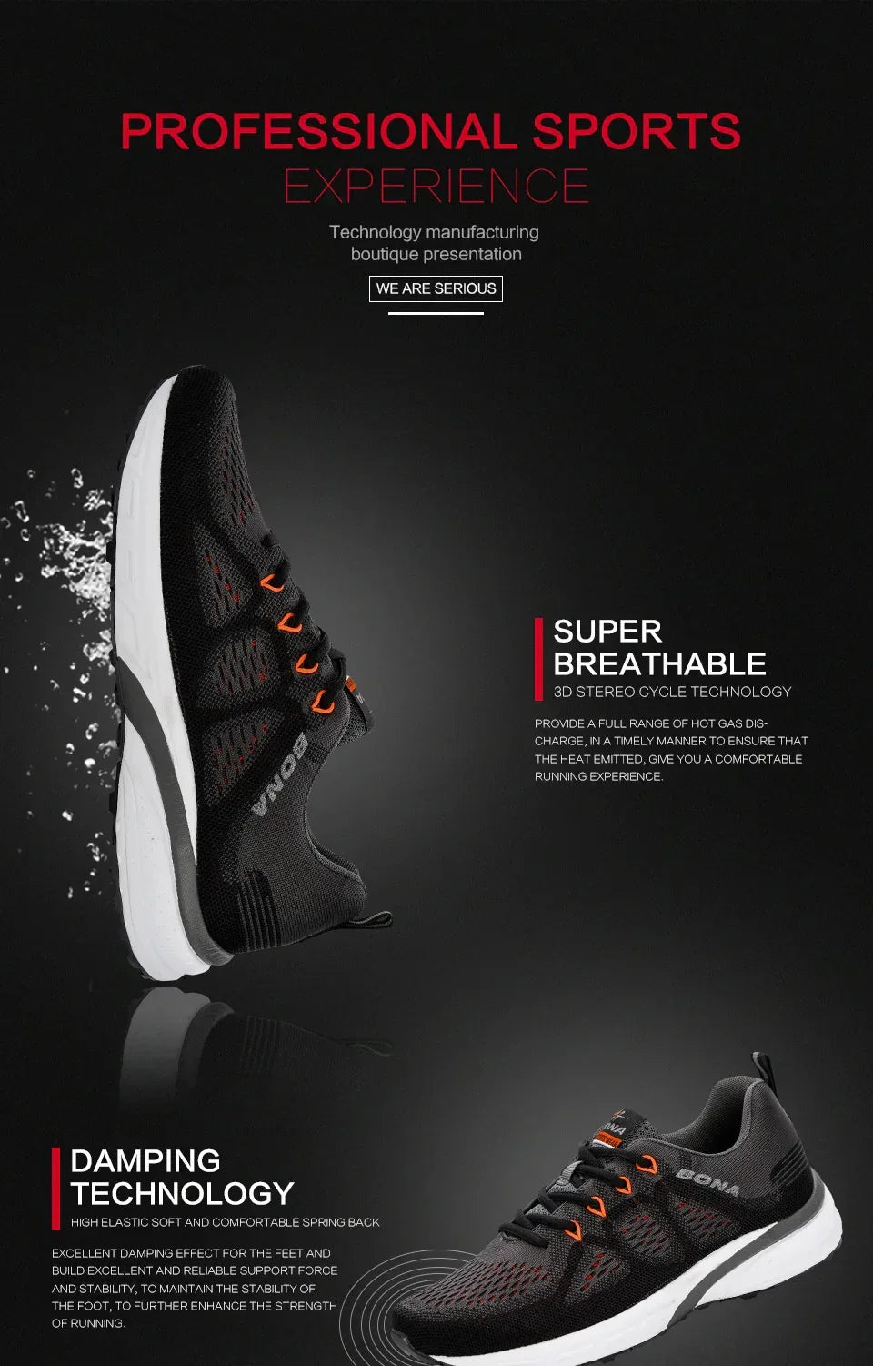 BONA Sneakers Men Shoes Sport Mesh Trainers Lightweight Baskets Femme Running Shoes Outdoor Athletic Shoes Men - Zen Fit Plus