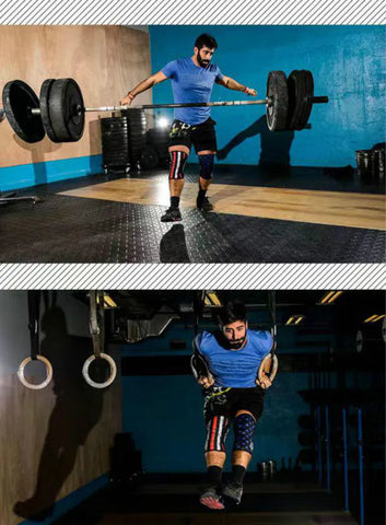 Knee Sleeves for Weightlifting (1 Pair) Premium Support & Compression - Powerlifting & Crossfit - 7mm Neoprene Sleeve Zen fit plus