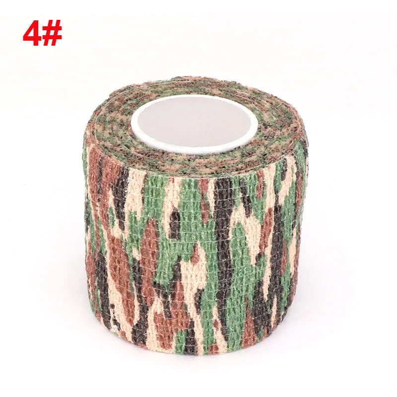 4.8m Camouflage Elastic Bandage Wrap Tape Hunt Disguise Self Adhesive Sports Protector Knee Finger Ankle Athletic Bands Zen fit plus