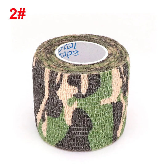 4.8m Camouflage Elastic Bandage Wrap Tape Hunt Disguise Self Adhesive Sports Protector Knee Finger Ankle Athletic Bands Zen fit plus