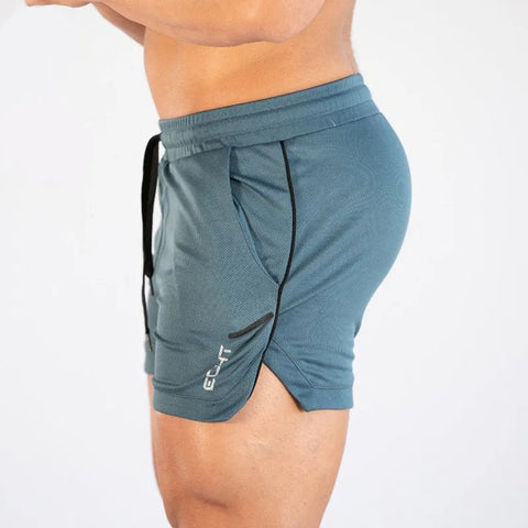 GITF Mens Gym Training Shorts Men Sports Casual Clothing Fitness Workout Running Grid quick-drying compression Shorts Athletics Zen fit plus