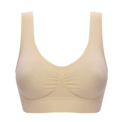 Women Wireless Sports Bra Fitness Running Vest Gym Workout Underwear Padded Tops Bralette Breathable Brassiere Push Up Bras Zen fit plus