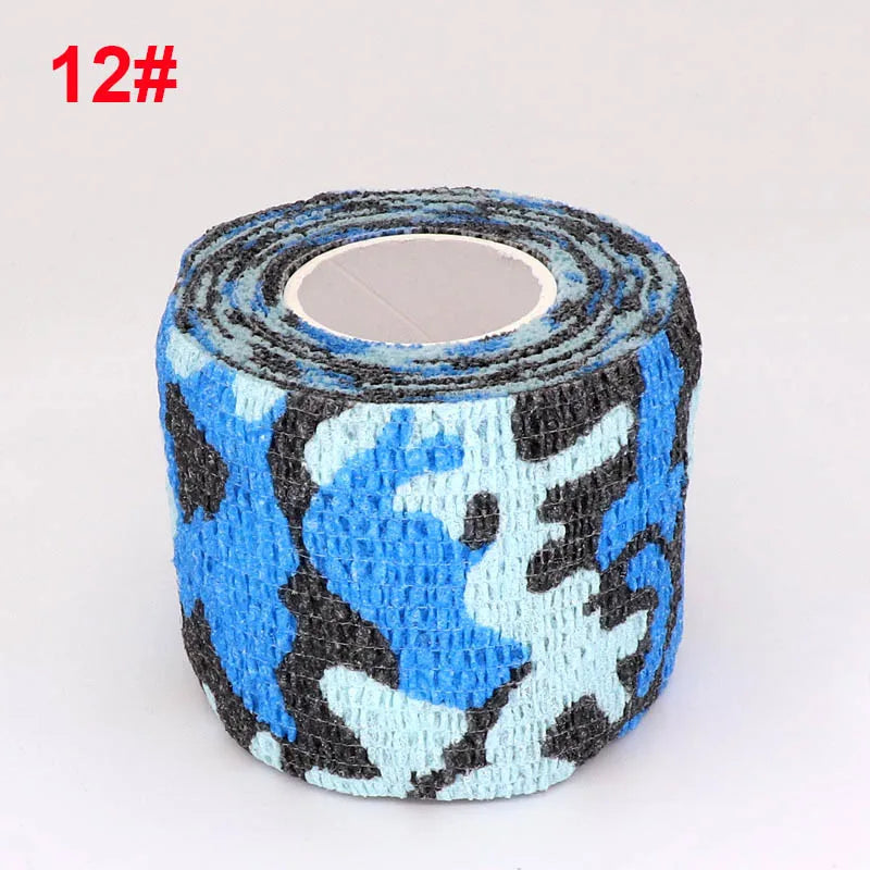 4.8m Camouflage Elastic Bandage Wrap Tape Hunt Disguise Self Adhesive Sports Protector Knee Finger Ankle Athletic Bands Zen fit plus