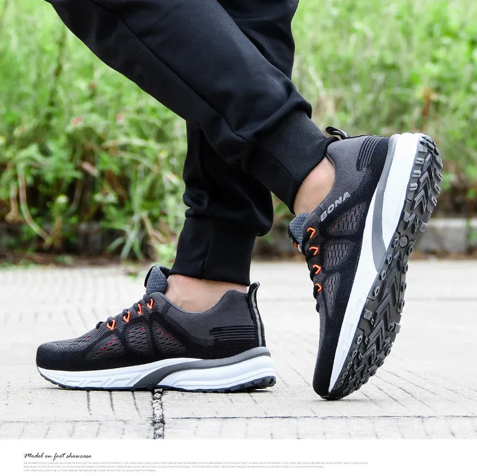 BONA Sneakers Men Shoes Sport Mesh Trainers Lightweight Baskets Femme Running Shoes Outdoor Athletic Shoes Men - Zen Fit Plus
