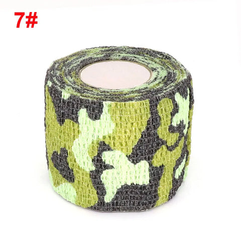 4.8m Camouflage Elastic Bandage Wrap Tape Hunt Disguise Self Adhesive Sports Protector Knee Finger Ankle Athletic Bands Zen fit plus