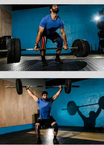 Knee Sleeves for Weightlifting (1 Pair) Premium Support & Compression - Powerlifting & Crossfit - 7mm Neoprene Sleeve Zen fit plus