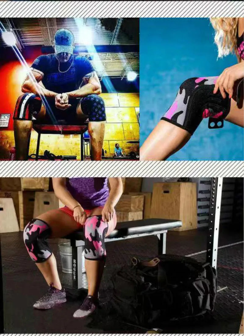 Knee Sleeves for Weightlifting (1 Pair) Premium Support & Compression - Powerlifting & Crossfit - 7mm Neoprene Sleeve Zen fit plus