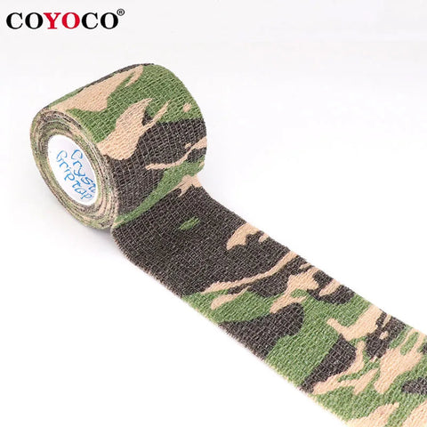 4.8m Camouflage Elastic Bandage Wrap Tape Hunt Disguise Self Adhesive Sports Protector Knee Finger Ankle Athletic Bands Zen fit plus