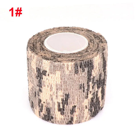 4.8m Camouflage Elastic Bandage Wrap Tape Hunt Disguise Self Adhesive Sports Protector Knee Finger Ankle Athletic Bands Zen fit plus