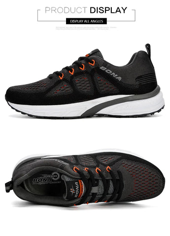 BONA Sneakers Men Shoes Sport Mesh Trainers Lightweight Baskets Femme Running Shoes Outdoor Athletic Shoes Men - Zen Fit Plus