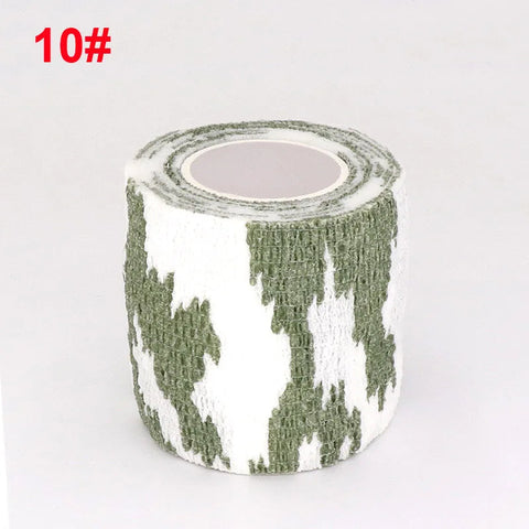 4.8m Camouflage Elastic Bandage Wrap Tape Hunt Disguise Self Adhesive Sports Protector Knee Finger Ankle Athletic Bands Zen fit plus