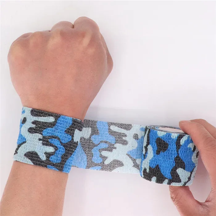 4.8m Camouflage Elastic Bandage Wrap Tape Hunt Disguise Self Adhesive Sports Protector Knee Finger Ankle Athletic Bands - Zen Fit Plus