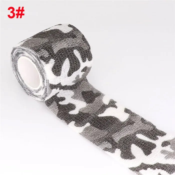 4.8m Camouflage Elastic Bandage Wrap Tape Hunt Disguise Self Adhesive Sports Protector Knee Finger Ankle Athletic Bands - Zen Fit Plus