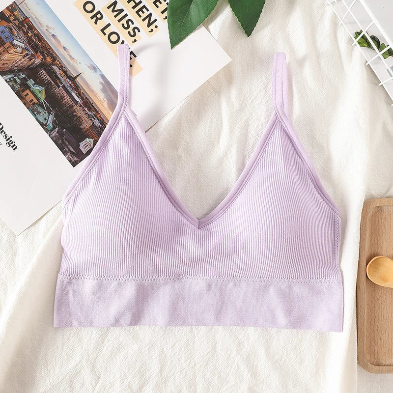 Women Sexy Crop Tops Tube Top Bra Female Streetwear Sleeveless Camis Seamless Sport Lingerie Tee Crop Top Bandeau Top Tanks Zen fit plus