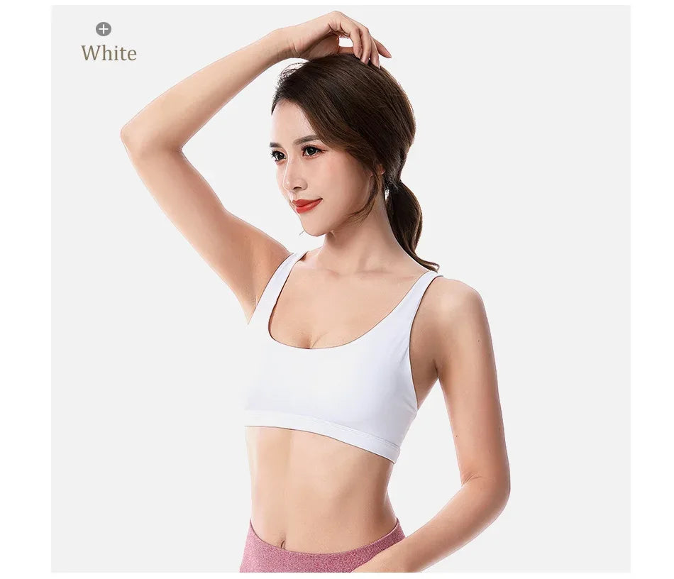 Fitness Sports Bra for Women Push Up Wirefree Padded Crisscross Strappy Running Gym Training Workout Yoga Underwear Crop Tops - Zen Fit Plus