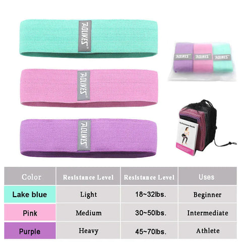 AOLIKES New Fitness Long Resistance Bands Workout Fabric Set Exercise Elastic Booty Bands For Pull Up Woman Assist Leg Zen fit plus