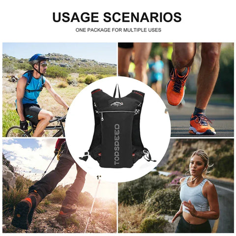 Outdoor Trail Running 5L Ultralight Backpack Hydration Jogging Vest Men Breathable Marathon Bicycle Bag Fitness Running Bag - Zen Fit Plus