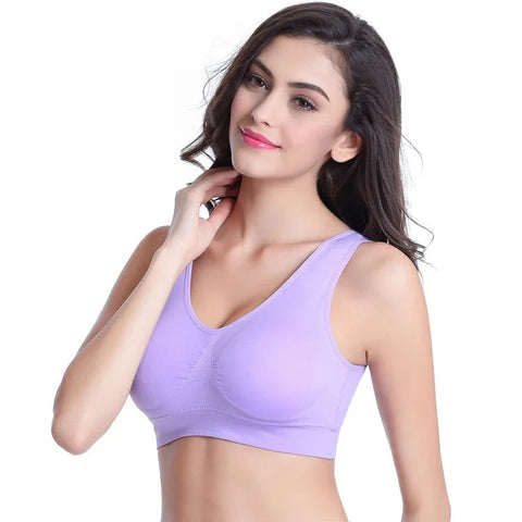 Women Sport Yoga Bra Running Vest Gym Workout Underwear Padded Crop Tops Female Sportswear Brassiere Push Up Fitness Bras Zen Fit Plus