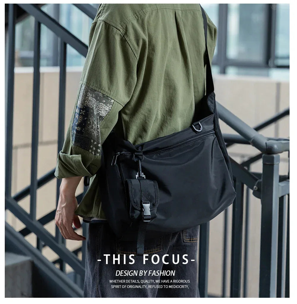 MOYYI Men Messenger Bags Casual Waterproof Crossbody Bag Hold 14 inch Laptop Shoulder Bag Unisex Travel Gym Bag - Zen Fit Plus