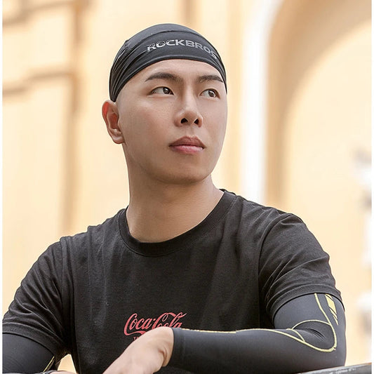ROCKBROS Cycling Bicycle Bandana Breathable Wicking Elasticity Men Women Outdoor Running Hiking Sunscreen Cap Headwear Headband Zen fit plus
