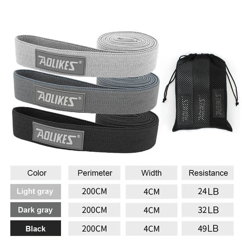 AOLIKES New Fitness Long Resistance Bands Workout Fabric Set Exercise Elastic Booty Bands For Pull Up Woman Assist Leg Zen fit plus