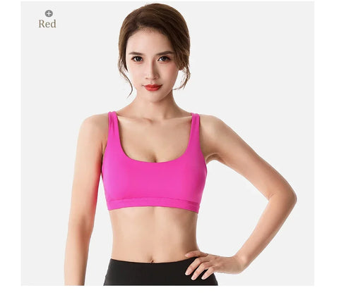 Fitness Sports Bra for Women Push Up Wirefree Padded Crisscross Strappy Running Gym Training Workout Yoga Underwear Crop Tops - Zen Fit Plus